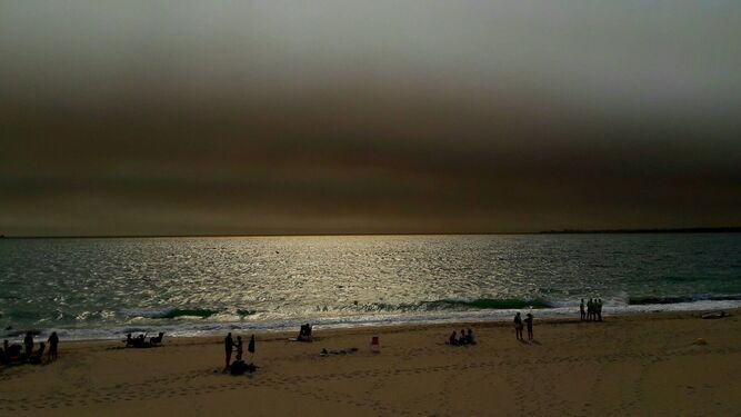 La nube de humo en El Puerto.