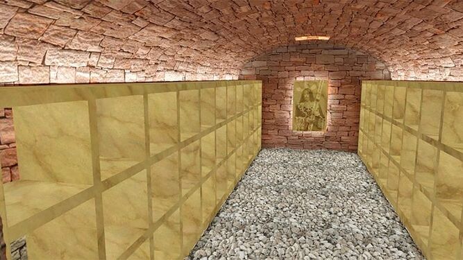 Proyecto de columbario diseñado bajo la capilla del Nazareno